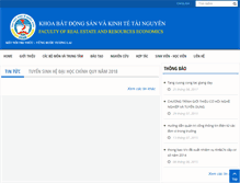 Tablet Screenshot of khoabatdongsan.neu.edu.vn